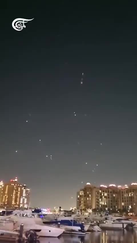 The U.S. interception of Iranian missiles over Kuwait.