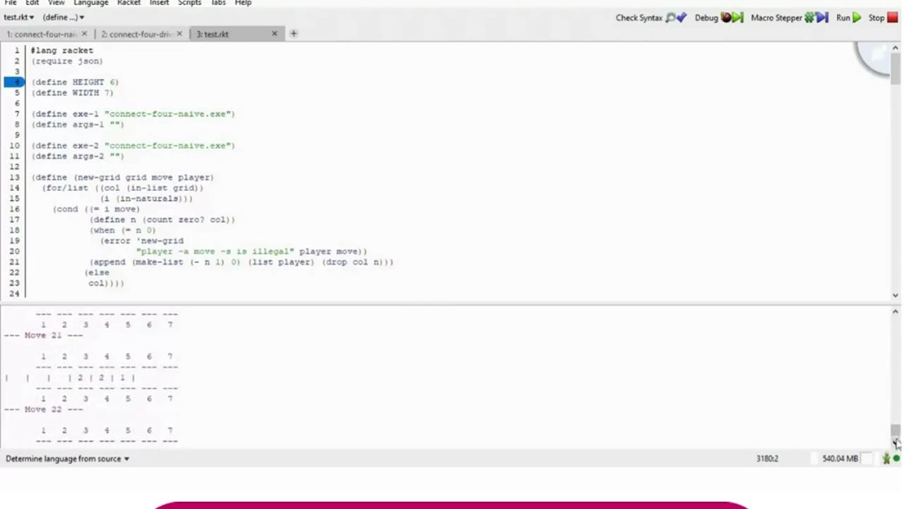 Student Work(Assignment )|CS221 Programming Assignment:Connect Four Game Logic & UI in Racket