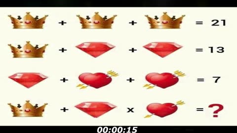 Crown puzzle: Crown, diamond and heart, only kings can solve this one!