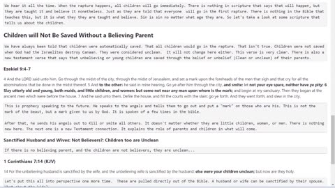 110 Are all Children Raptured