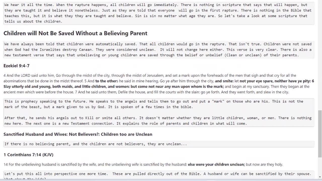 110 Are all Children Raptured