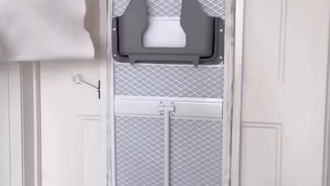 Wall Mounted Folding Ironing Board, Heat Resistant Laundry Station, Space Saver for Home Hotel Doors