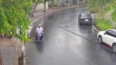 Bike accident in road