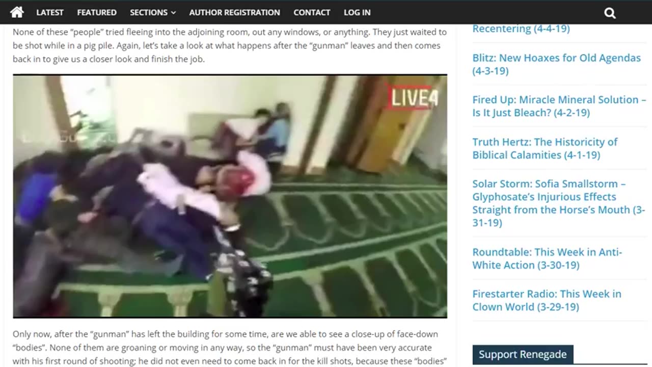 RenegadeTribune.com - Pile of "Bodies" Proves The New Zealand Mosque Fake Shooting is a Total HOAX!
