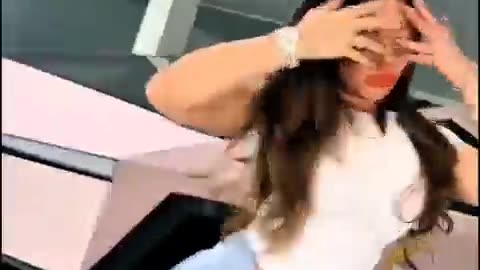 Cute Girl With Tesla