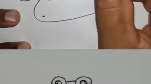 Easy Frog Drawing 🐸 #art #drawing #short