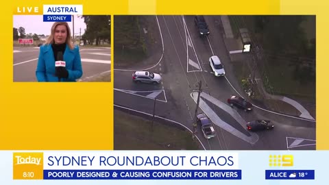 Confusing' new roundabout causing chaos for Sydney drivers | 9 News Australia
