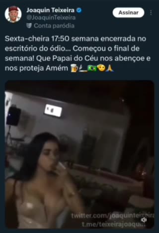 "Sexta-cheira 17:50-Semana encerrada no escritório do ódio"