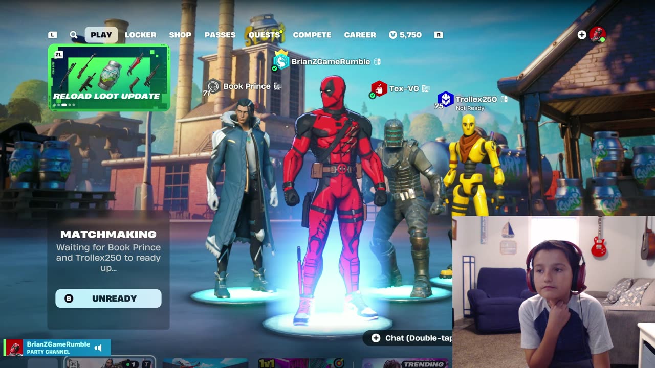 BrianZGame plays with Vapingamers in Fortnite