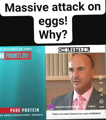 Why they attack eggs and chickens. Cholesterol is essential to health
