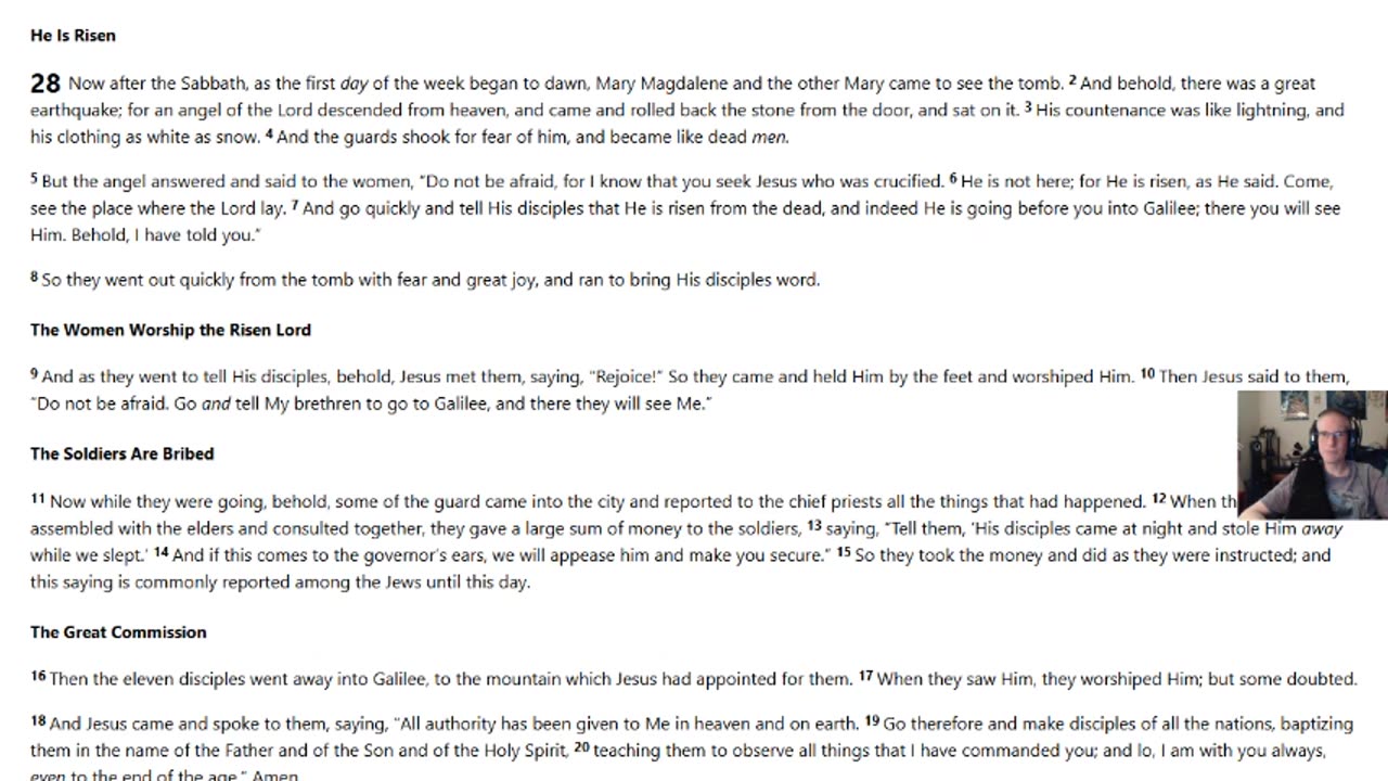 Matthew 26 through 28 NKJV (Joshzilla89 Bible Reading)