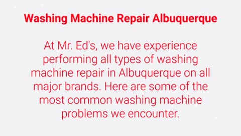 Mr. Eds Appliance Repair : #1 Dryer Repair in Albuquerque | 505-319-0919