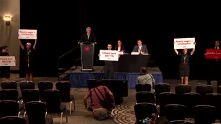 Union activists disrupt Air Canada news conference