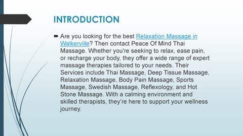 Best Relaxation Massage in Walkerville