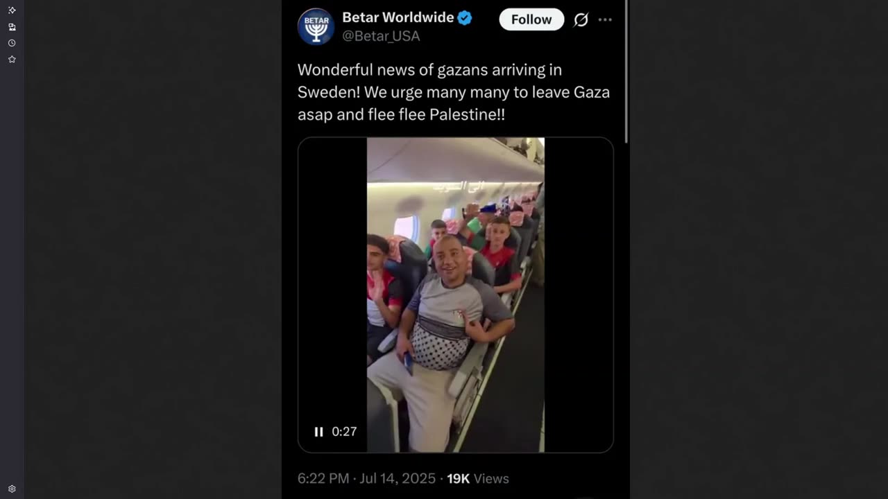 Jews Transporting Palestinians Into Europe - Who Benefits Folks?