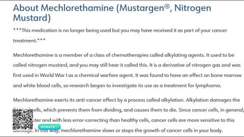 Chemotherapy IS Mustard Gas