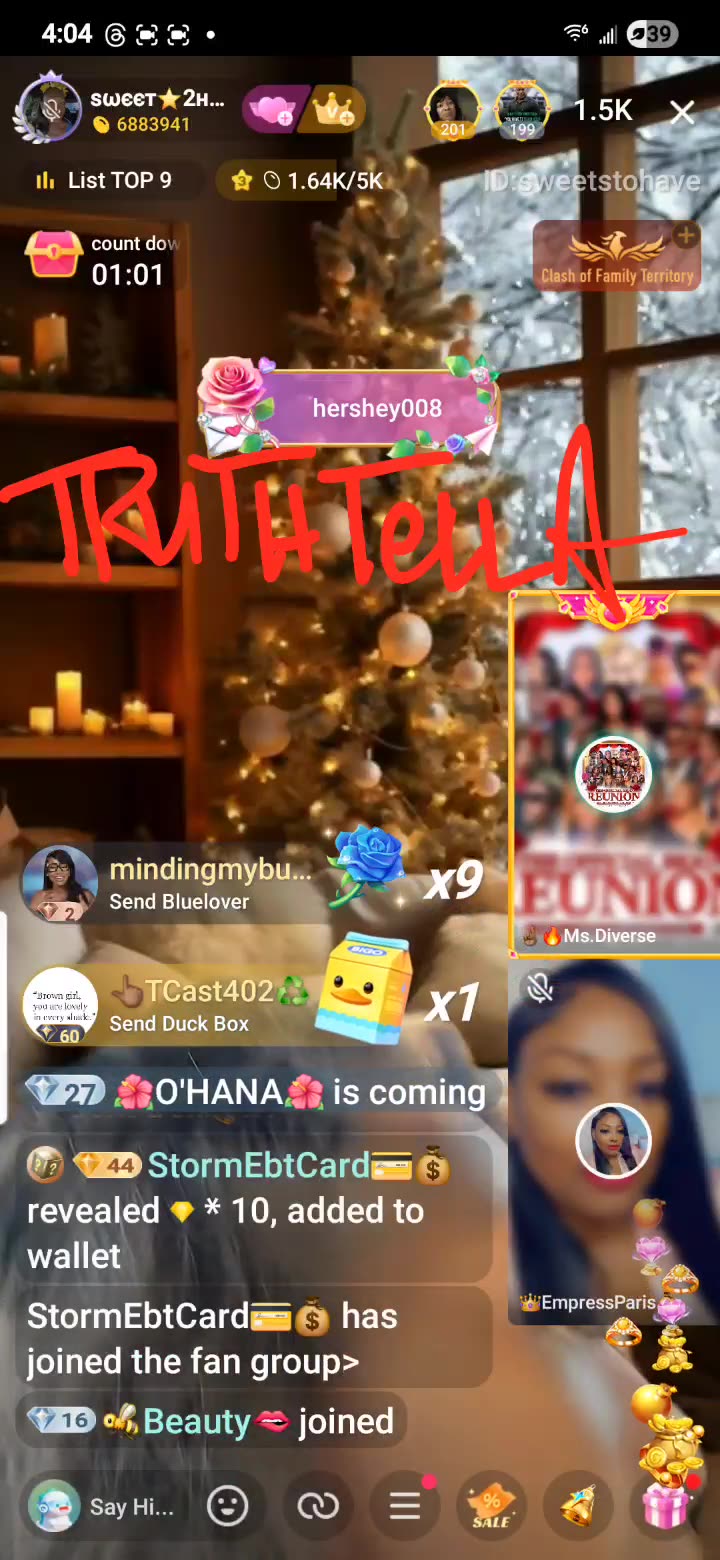 SWEETS2HAVE HOSTS MRS. DIVERSE VS. EMPRESS PARIS BANGOUT NO HOLDS BARRED