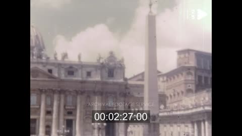 Archive Footage Of Vatican City 1950s Italy