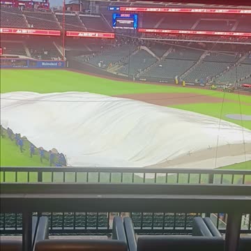 Taking off the tarp.