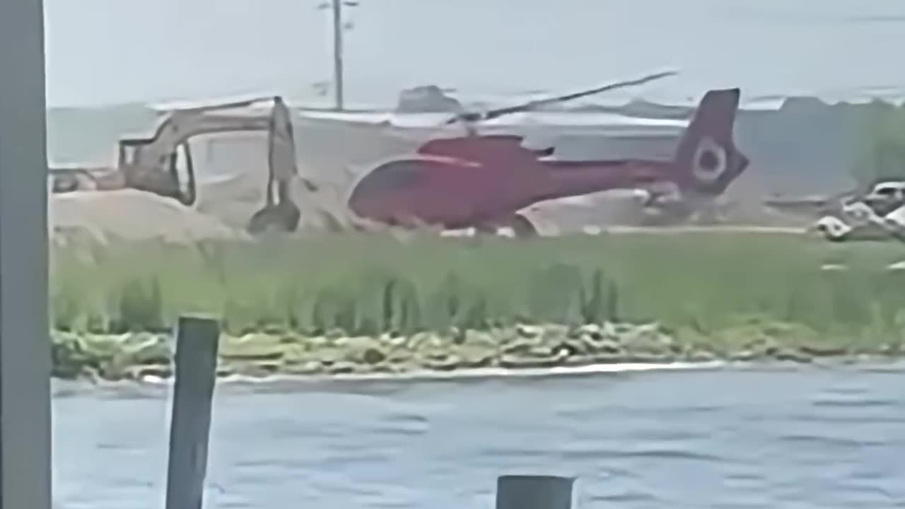 Passengers walk away from terrifying helicopter crash