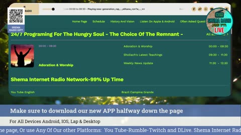 Shema Internet Radio Live Daily Stream