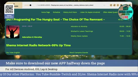 Shema Internet Radio Live Daily Stream