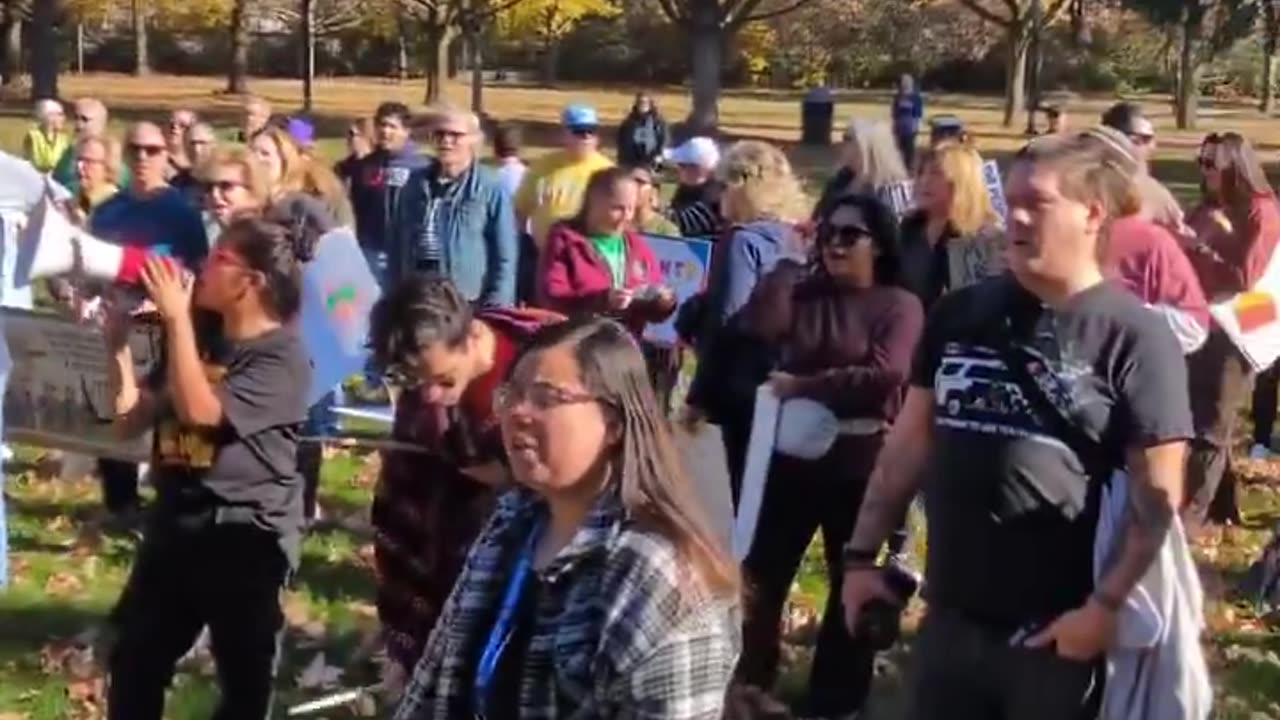 Liberals held a MASSIVE protest against ICE in Gurnee, Illinois..