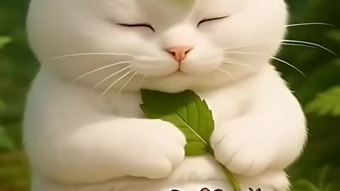 Cute kitten eating strawberry 🐱🍓 AI Animated Funny Cat Video - 2160p