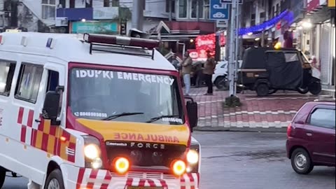 Dog Has Close Call With Moving Ambulance