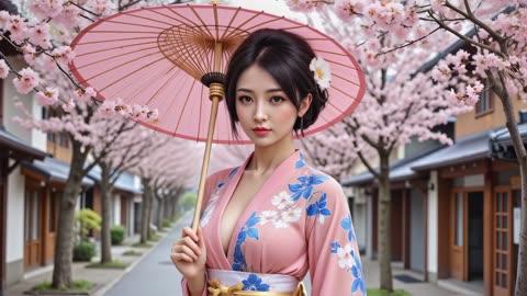 Japanese Beauty on Blossom Street | Chill R&B Vibes