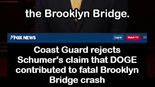 Chuck Schumer Tries to Blame Trump, DOGE for Mexican Navy Ship Crashing into Brooklyn Bridge