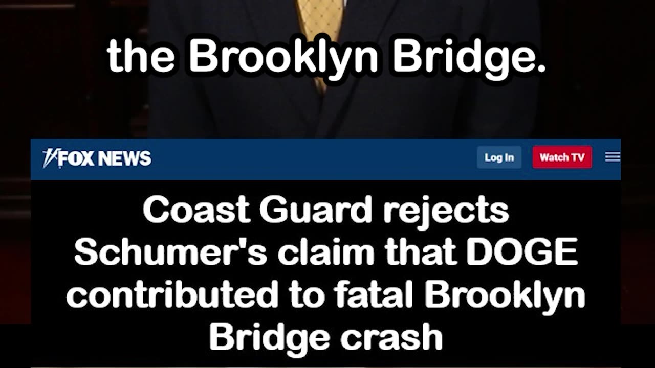 Chuck Schumer Tries to Blame Trump, DOGE for Mexican Navy Ship Crashing into Brooklyn Bridge