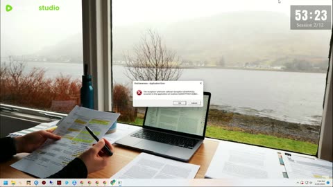 12 HOUR STUDY WITH ME on A RAINY DAY ⎢Background noise, 10 min Break, No music, Study with Merve ⎢4K