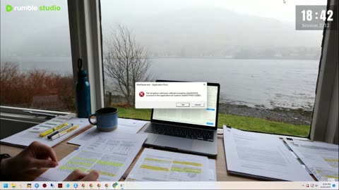 12 HOUR STUDY WITH ME on A RAINY DAY ⎢Background noise, 10 min Break, No music, Study with Merve ⎢4K