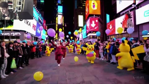 Outtake #3,129 Of Multiple Pikachu The Pokemon In A Parade Around Times Square New York Fake Funny
