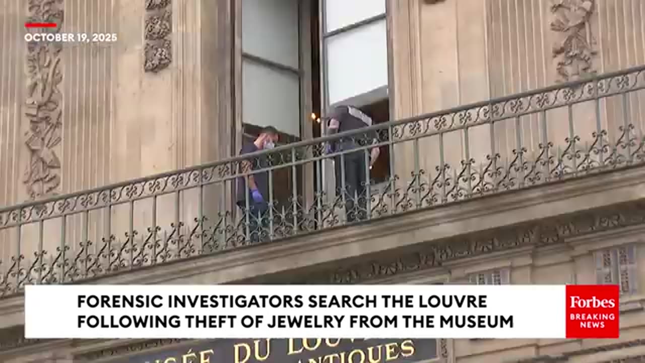 Forensic Investigators Search For Clues In The Louvre After Theft Of Priceless Jewelry