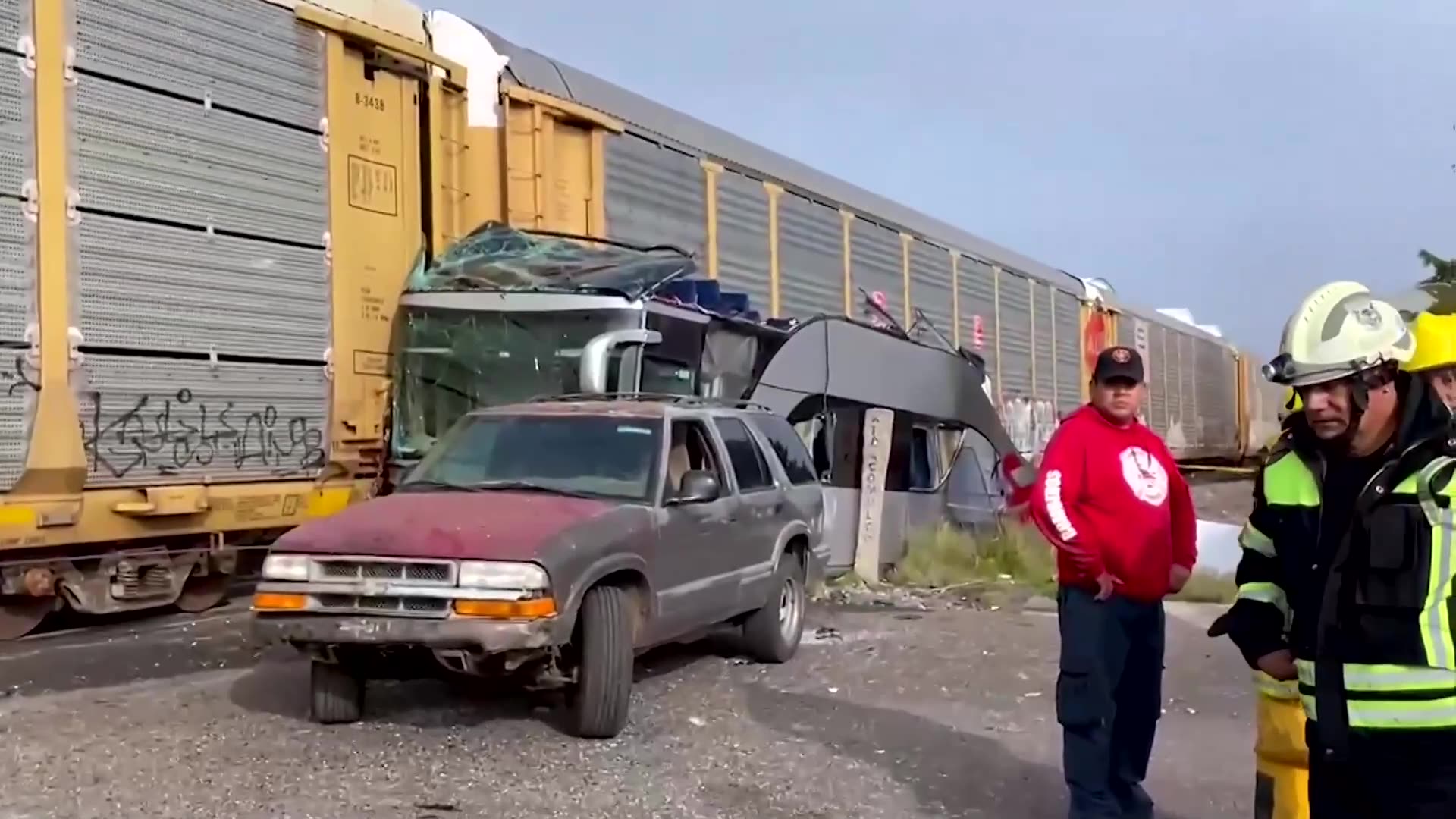 Multiple dead after train collides with bus in Mexico
