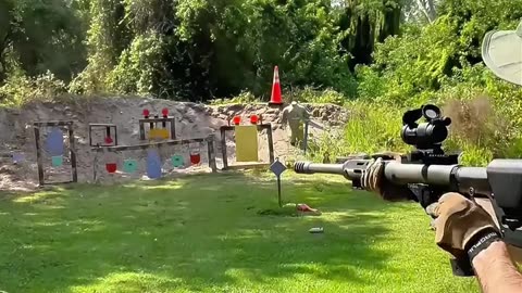 .50 BMG口径 #国外合法拍摄国内请勿模仿 #武器科普 #实弹射击 #男人减速带 #靶场射击