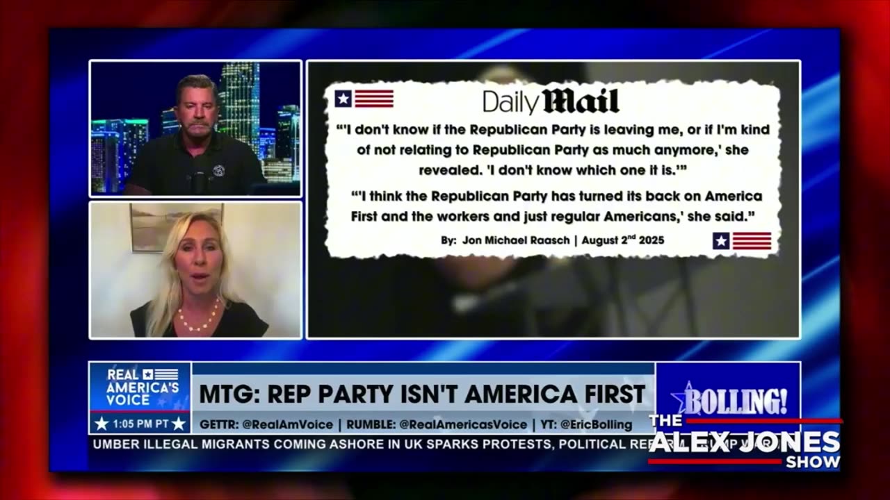 MTG - As the Republican Party left America First Behind.
