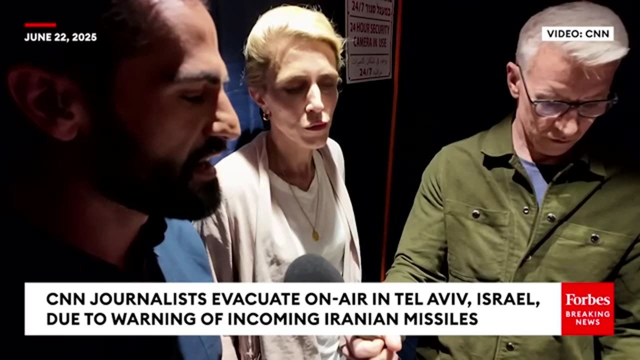 Anderson Cooper Scrambles to Safety Amidst Iran Missile Warning In Tel Aviv