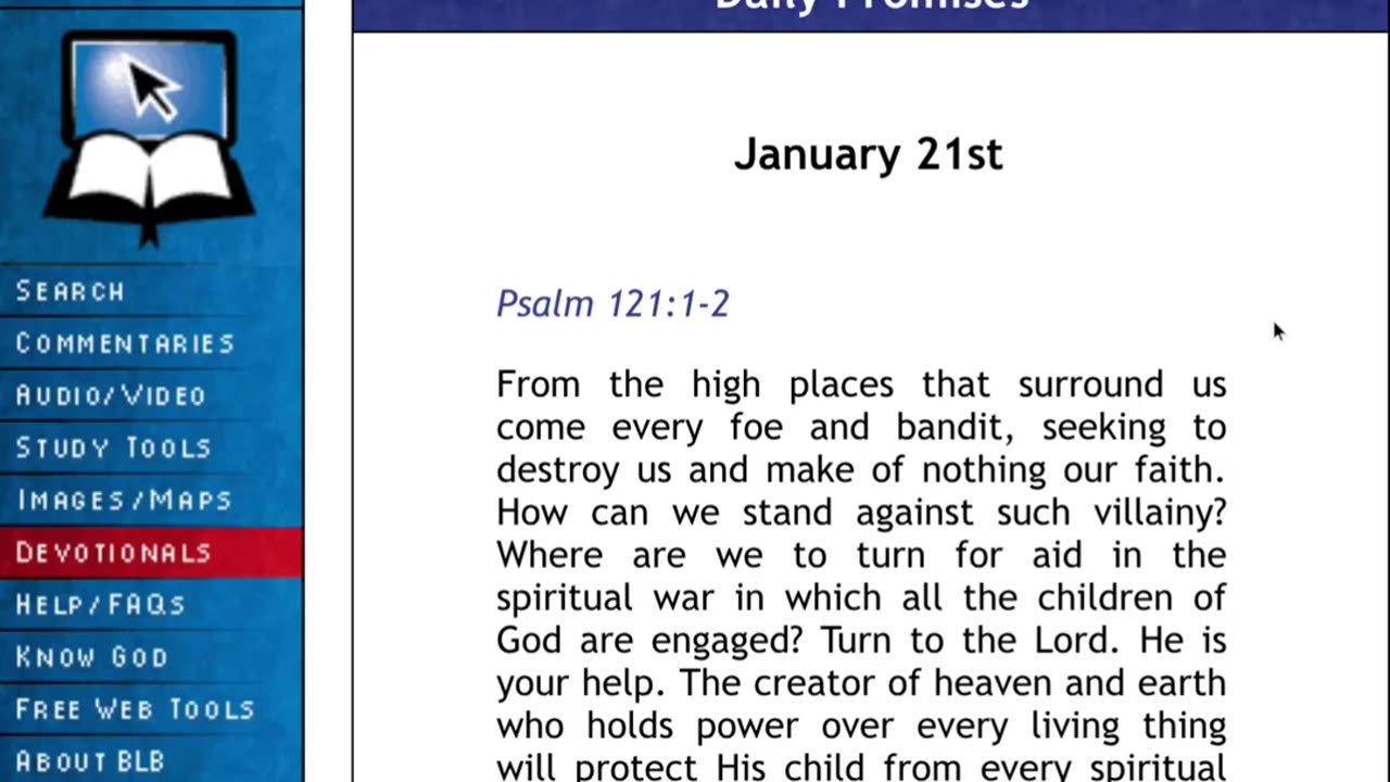 BLB Daily Promises January 21