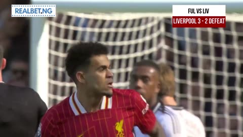 Liverpool 3-2 defeat to Fulham