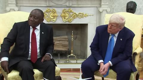 Trump ambushes South African president with videos of ‘white persecution’