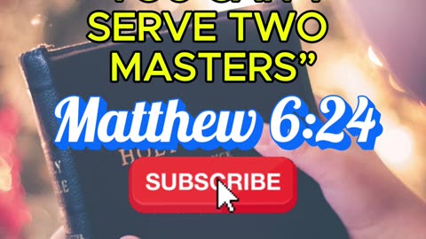 “You Can’t Serve Two Masters”