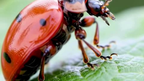 Up close and personal with nature’s tiny marvel 🐞✨ #MacroMagic