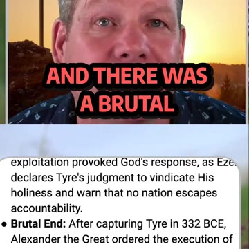 Tyre's arrogance sparked God's judgment 🔥⚖️