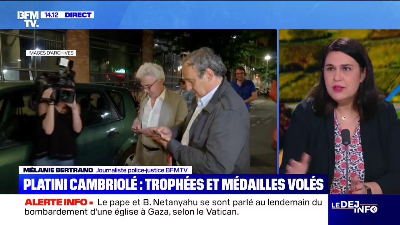Michel Platini was robbed this morning, trophies and medals were stolen.