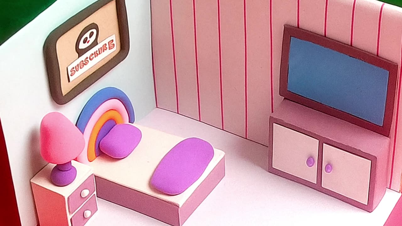Handmade Clay Doll House 🏠 | Miniature House DIY