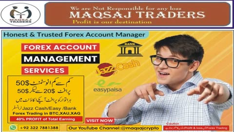 Forex Account Mnagement Service || Forex Investment || 100 % Profit Ratio || BTC XAU XAG GBP JPY