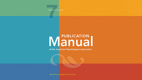 Publication Manual of the American Psychological Association
